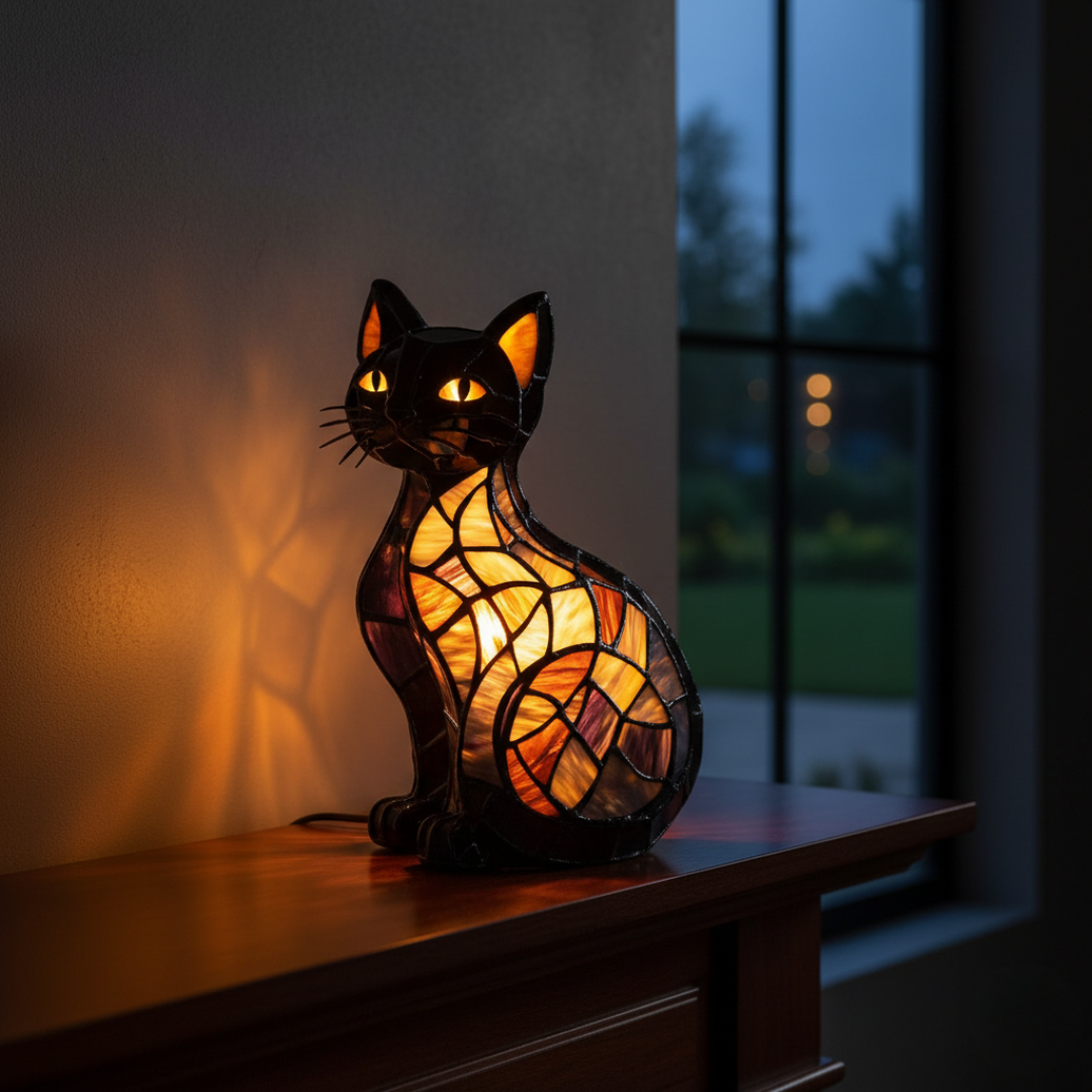 Stralende Kat om Middernacht