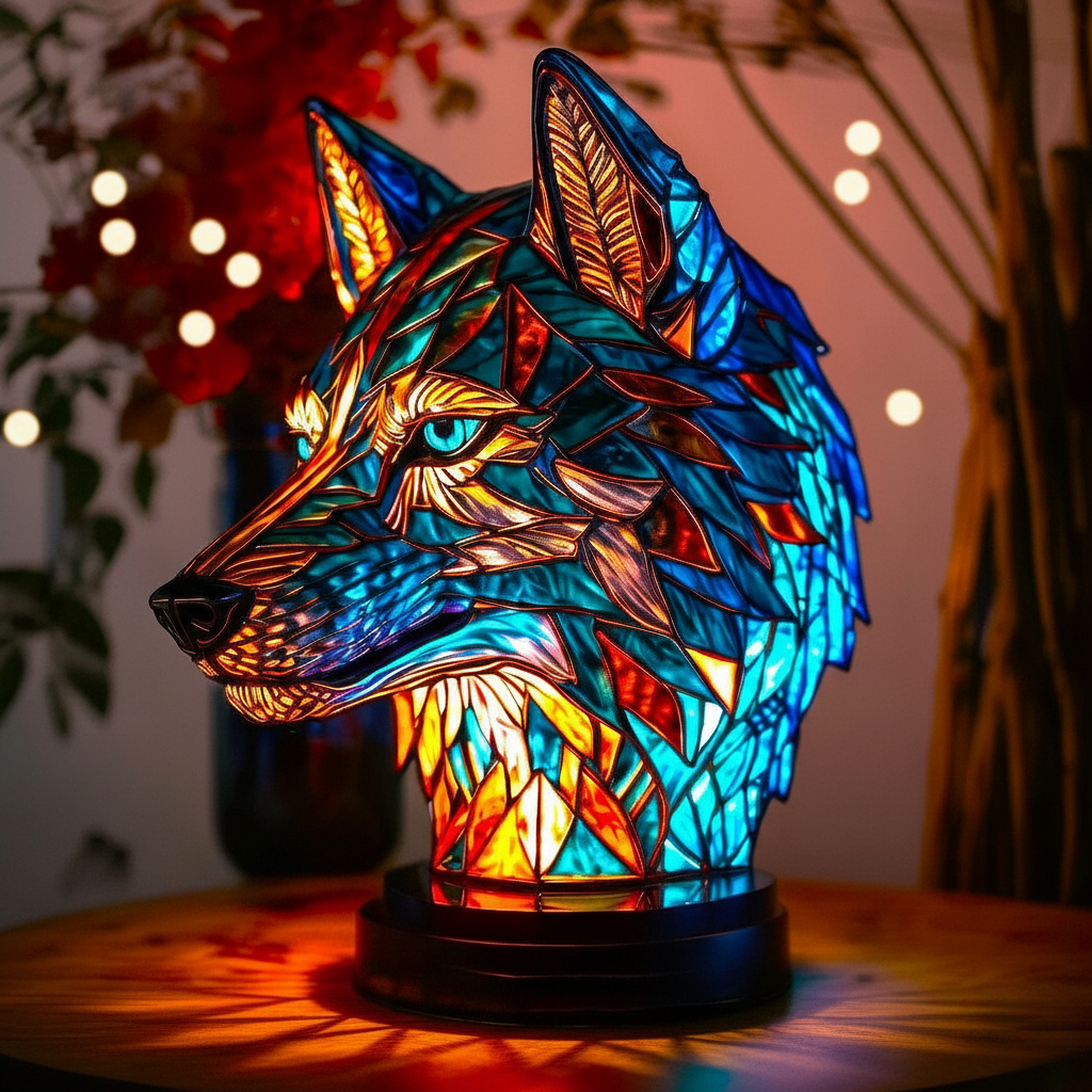 Betoverende lamp in de vorm van een wolf Bo