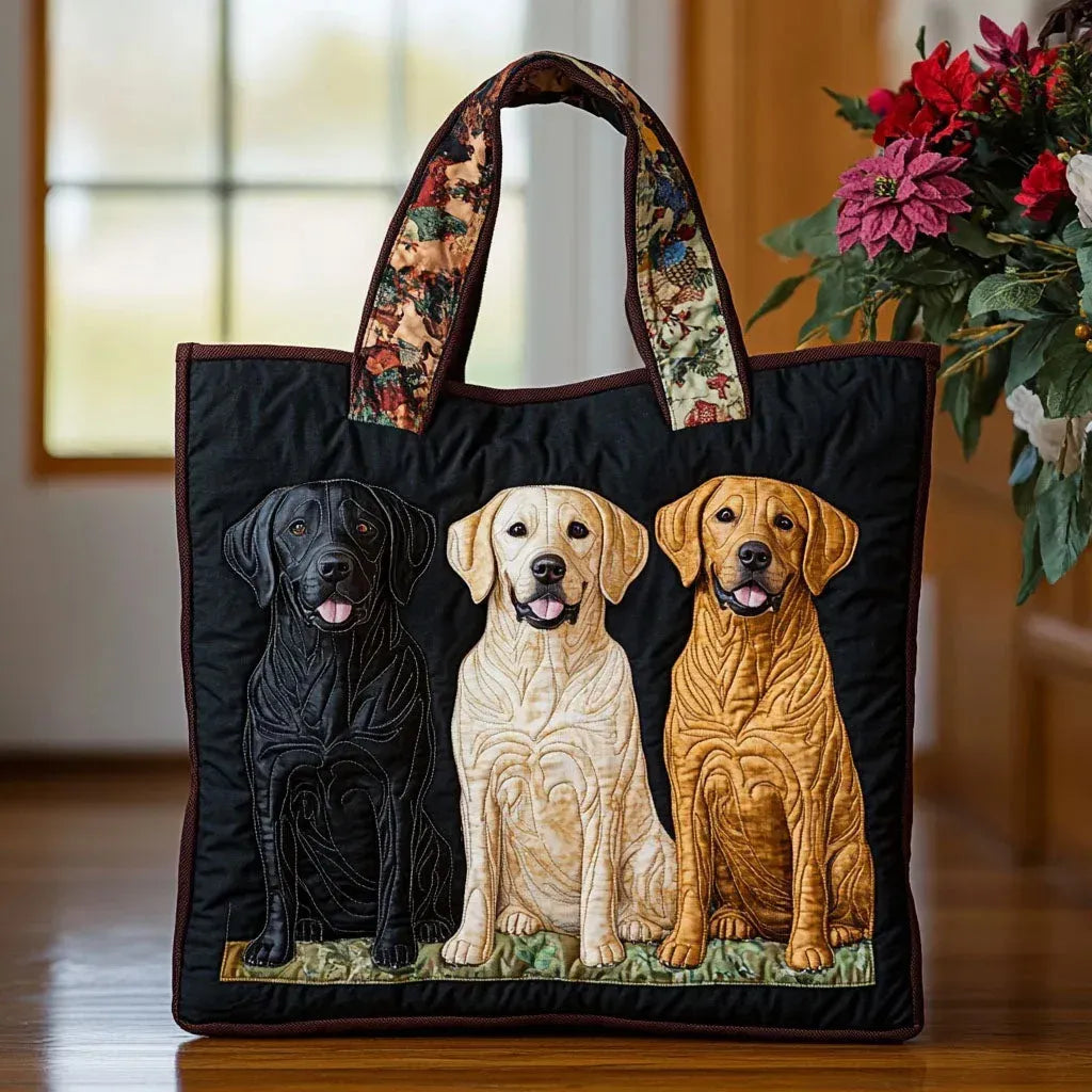 Handgemaakte tas - Drie labradors