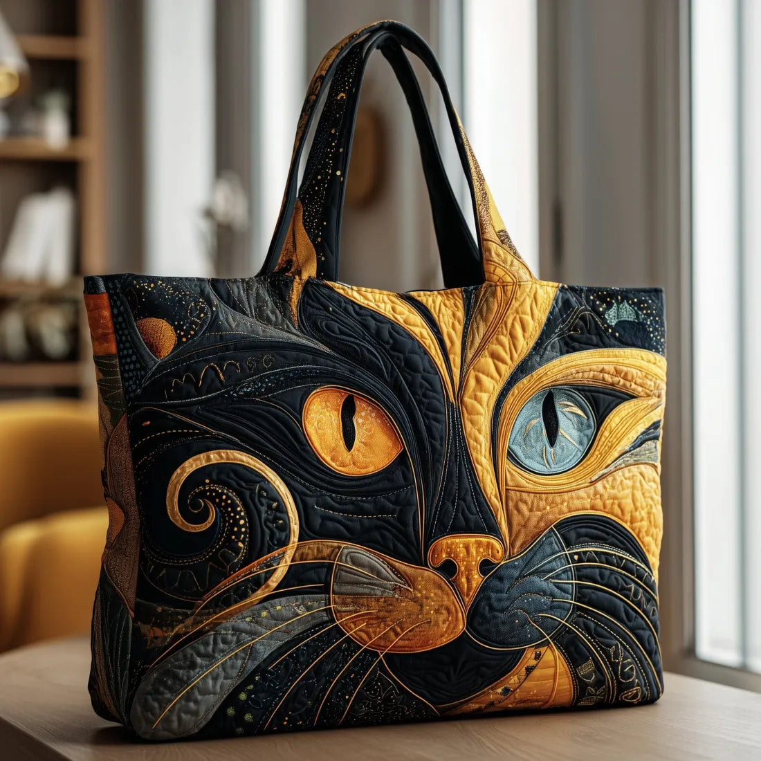 Handgemaakte tas - Mystieke kat