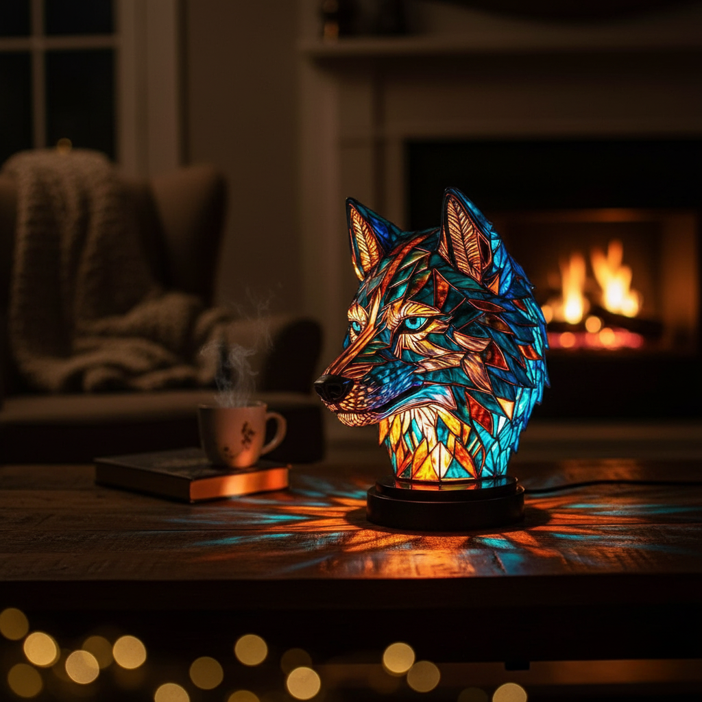 Betoverende lamp in de vorm van een wolf Bo