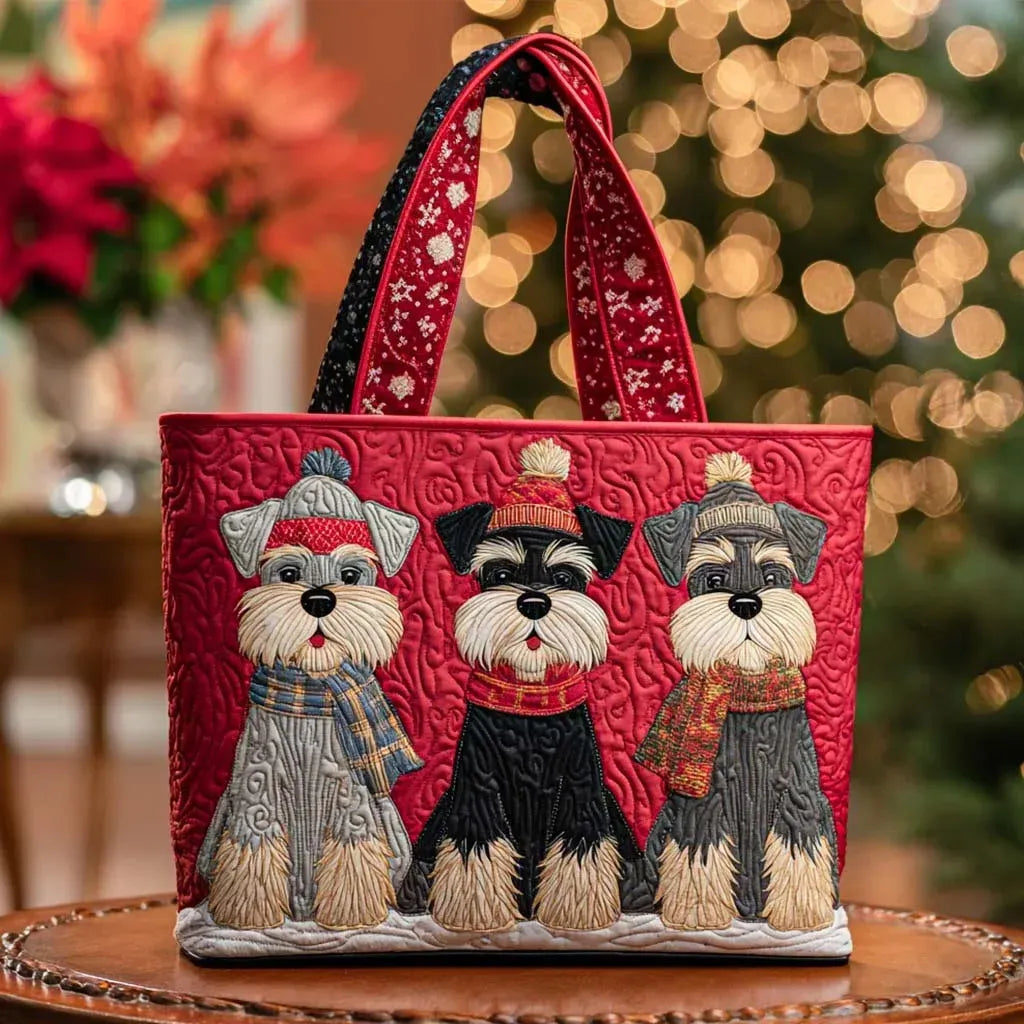 Handgemaakte tas - Trio van schnauzers