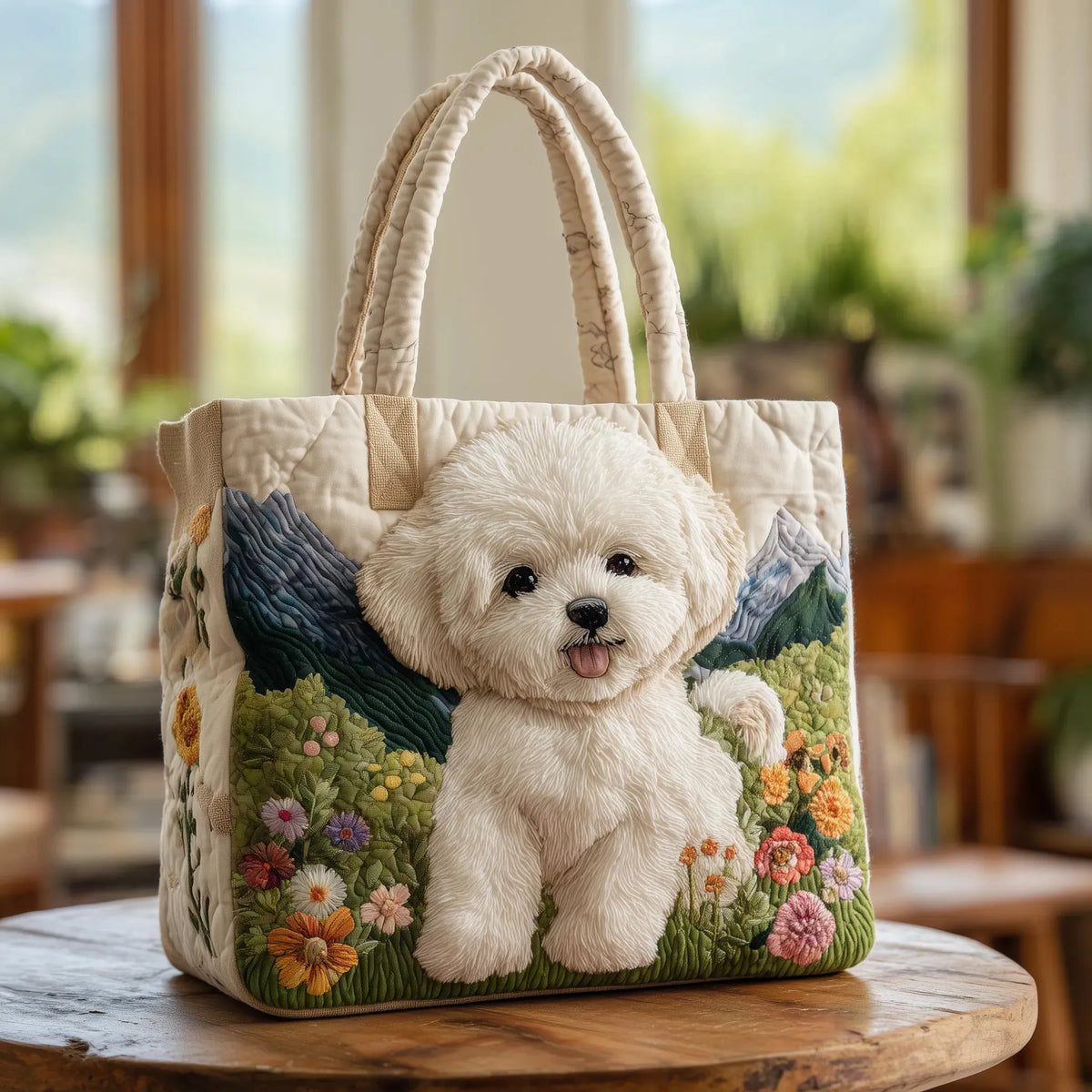 Handgemaakte gewatteerde tas - Betoverde hond
