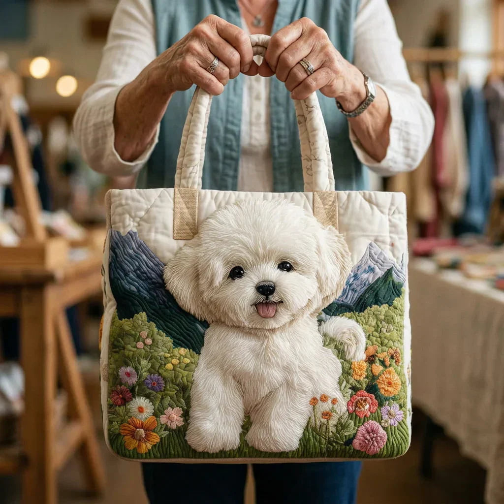 Handgemaakte gewatteerde tas - Betoverde hond