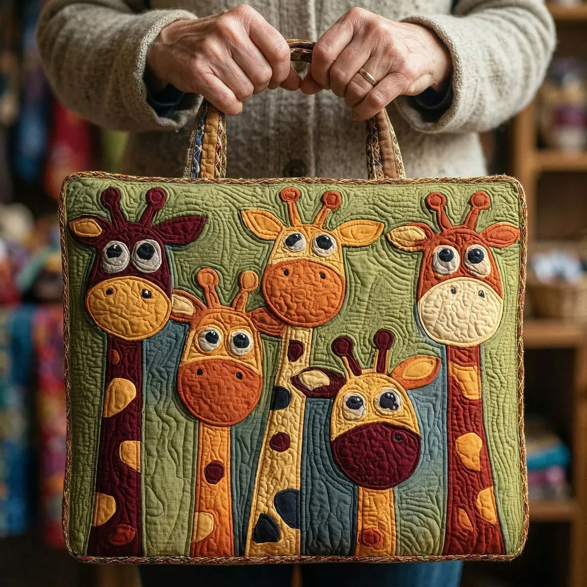 Gewatteerde tas - Giraffe